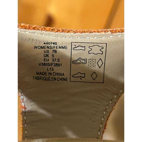 Lands' End Women's Size 7B Orange Terrain Sandals Leather - Picture 8 of 8